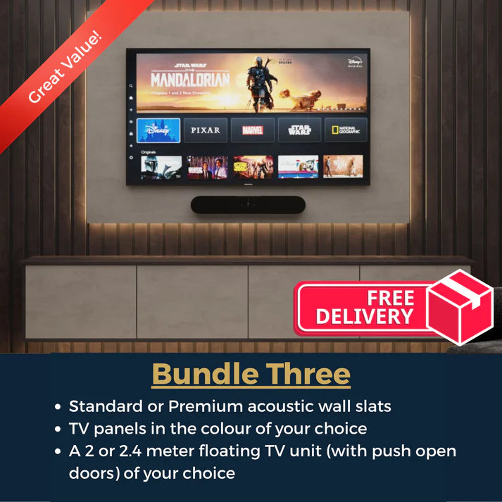 Media Wall Bundle Three - Floating Unit