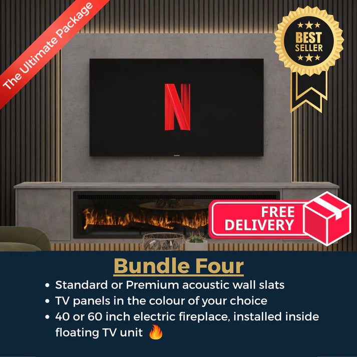 Media Wall Bundle Four - Fireplace
